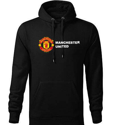 Mikina s kapucňou Manchester United, čierna 2