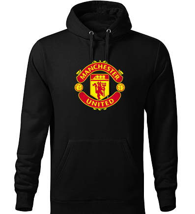 Mikina s kapucňou Manchester United, čierna
