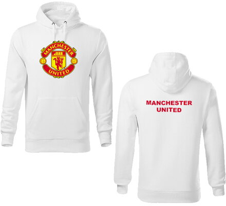 Mikina s kapucňou Manchester United, biela 4