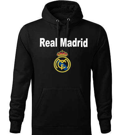 Mikina s kapucňou Real Madrid, čierna 2