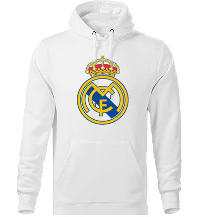 Mikina s kapucňou Real Madrid, biela