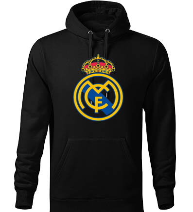 Mikina s kapucňou Real Madrid, čierna