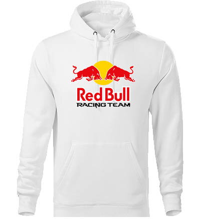 Mikina s kapucňou Red Bull, biela
