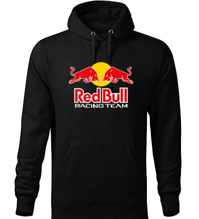 Mikina s kapucňou Red Bull, čierna
