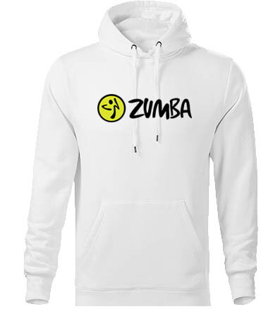 Mikina s kapucňou ZUMBA, biela