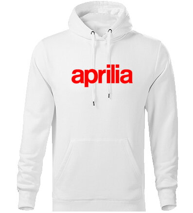 Mikina s kapucňou APRILIA, biela