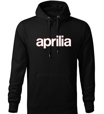 Mikina s kapucňou APRILIA, čierna