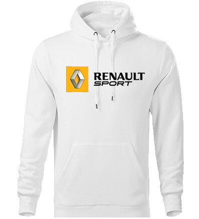 Mikina s kapucňou RENAULT SPORT, biela