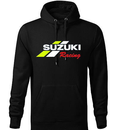 Mikina s kapucňou SUZUKI RACING, čierna