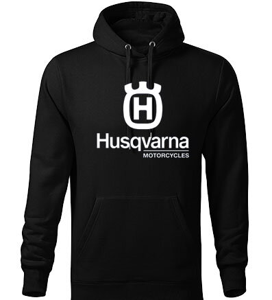 Mikina s kapucňou HUSQVARNA, čierna