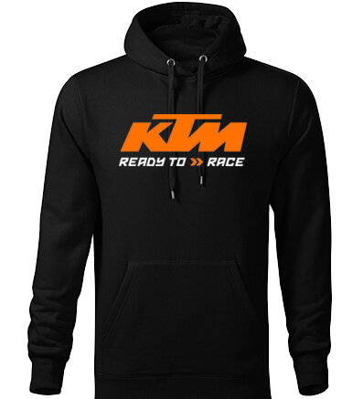 Mikina s kapucňou KTM Ready, čierna