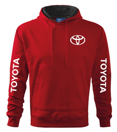 Mikina s kapucňou Toyota, červená 