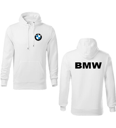 Mikina s kapucňou BMW, biela 3