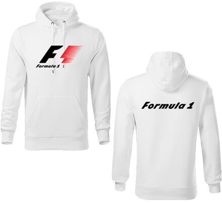 Mikina s kapucňou F1/Formula, biela
