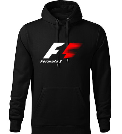 Mikina s kapucňou F1, čierna