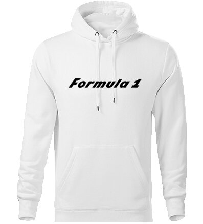 Mikina s kapucňou Formula 1, biela
