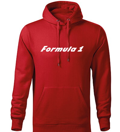 Mikina s kapucňou Formula 1, červená