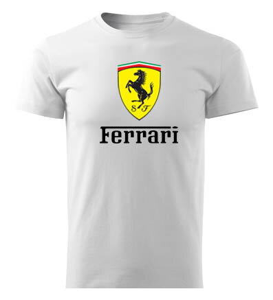 Tričko Ferrari, biele
