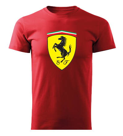 Tričko Ferrari logo, červené