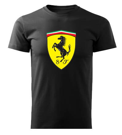 Tričko Ferrari logo, čierne