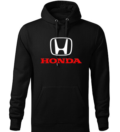 Mikina s kapucňou Honda, čierna