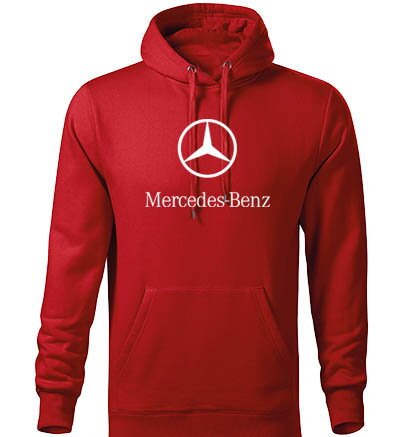 Mikina s kapucňou Mercedes, červená