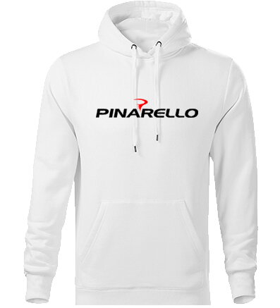 Mikina s kapucňou PINARELLO, biela