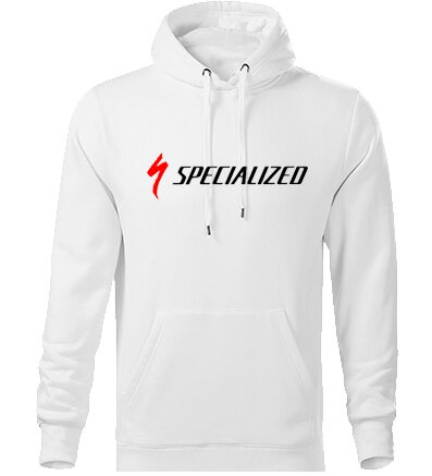 Mikina s kapucňou SPECIALIZED, biela