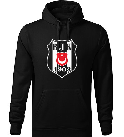 Mikina s kapucňou BESIKTAS, čierna