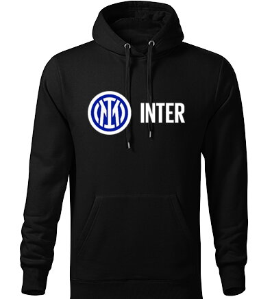 Mikina s kapucňou INTER, čierna