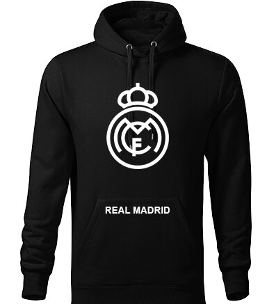 Mikina s kapucňou REAL MADRID, čierna