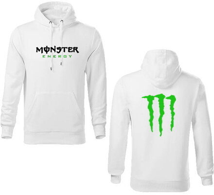 Mikina s kapucňou MONSTER ENERGY, biela