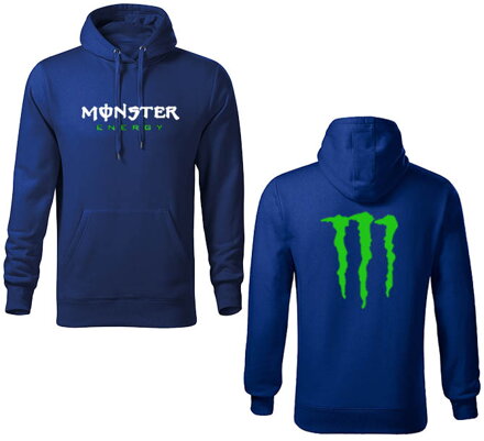 Mikina s kapucňou MONSTER ENERGY, modrá