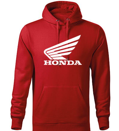 Mikina s kapucňou Honda, červená