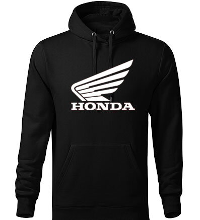 Mikina s kapucňou Honda, čierne