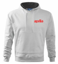 Mikina s kapucňou Aprilia, biela