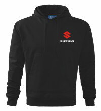 Mikina s kapucňou Suzuki, čierna