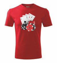 Tričko Poker, červené 