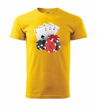 Tričko Poker, žlté