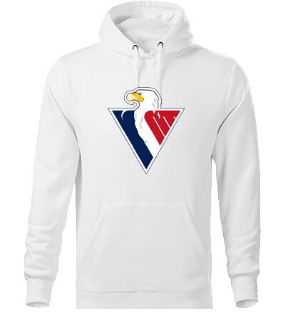 Mikina s kapucňou HC SLOVAN, biela