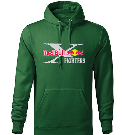 Mikina s kapucňou X-FIGHTERS, tmavozelena