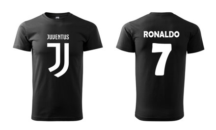Tričko FC JUVENTUS / RONALDO, čierne
