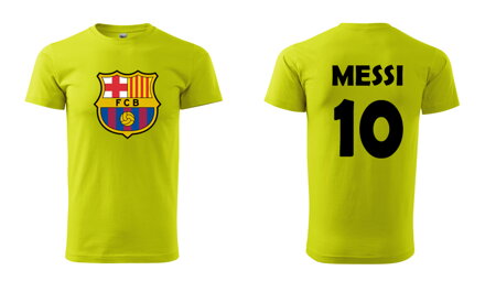 Tričko BARCELONA / MESSI, žlté