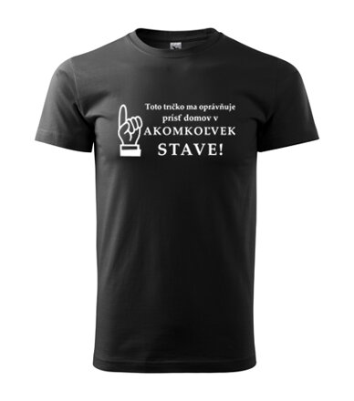 Tričko Akomkoľvek stave, čierne