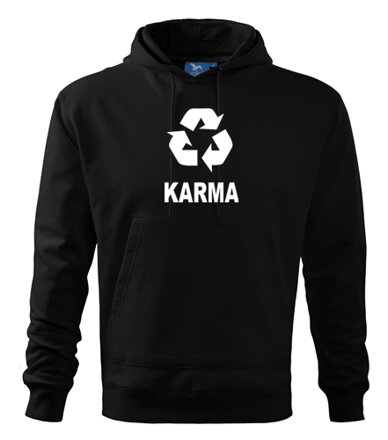 Mikina s kapucňou KARMA, čierna
