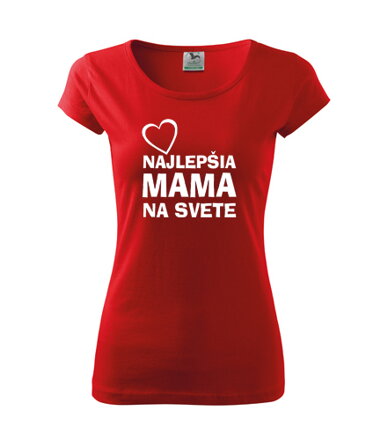 Dámske tričko NAJLEPŠIA MAMA, červené