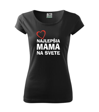 Dámske tričko NAJLEPŠIA MAMA, čierne