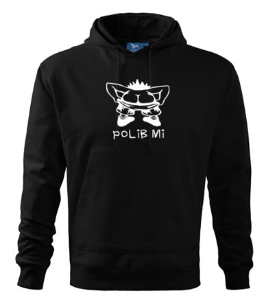 Mikina s kapucňou POLIB MI, čierna