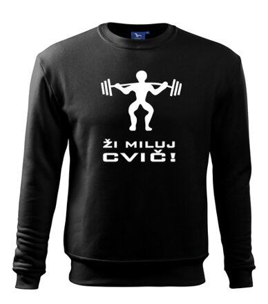 Mikina ŽI MILUJ CVIČ, čierna