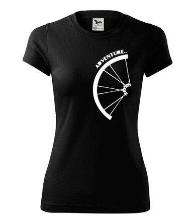 Dámske tričko ADVENTURE BIKE, čierne